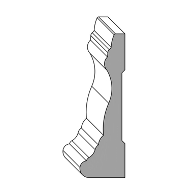 Finger-Joint Primed Colonial Casing with backband 15/16" x 3" x 15'1"