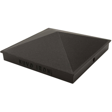 Nuvo Iron 5-1/2" x 5-1/2" Black Pyramid Aluminum Post Cap