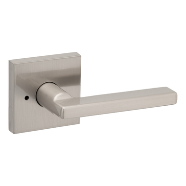 Halifax Square Rose Privacy Levers - Satin Nickel