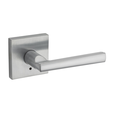 Montreal Square Rose Privacy Levers - Satin Nickel